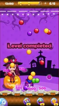 Kid Witch Bubble Shooter Screen Shot 1