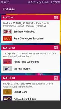 IPL 2017 Schedule Screen Shot 2