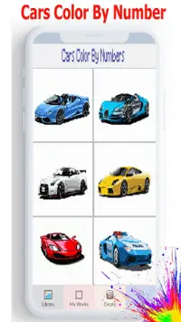 Carros Colorir Por Número, Carros Colorir Screen Shot 0