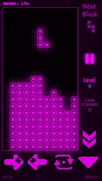 ColorTris - Falling Neon Blocks Classic Brick Game Screen Shot 4