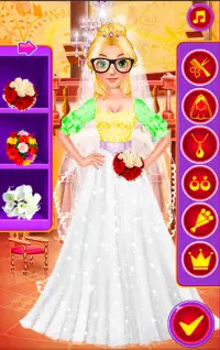 Princesa do casamento A menina no vestido branco Screen Shot 3