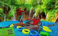 Superhero Bike Racing Stunt Impossible Track Screen Shot 1