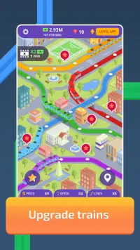 Idle Trains Tycoon - Make city subway network Screen Shot 2