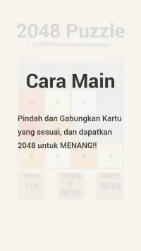 2048 STMIK Puzzle Screen Shot 2