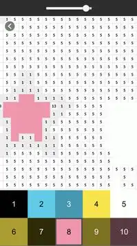 Pixel Art Unicorns - Color By Number Screen Shot 2