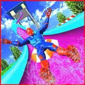 Grand Superhero Spider Water Slide Uphill Rush