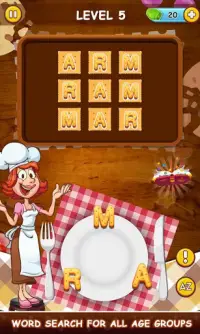Word Search Game with Biscuits: Word Connect Screen Shot 2