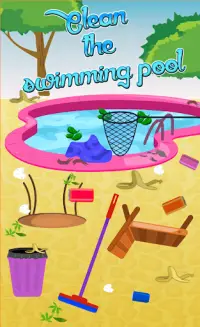 Boneca Dress Up - Festa na Piscina Screen Shot 1