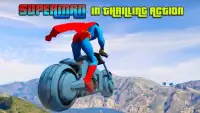 Superheroes Tricky Motorbike Stunt Screen Shot 3