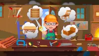 फर्नीचर मरम्मत की दुकान: बढ़ई लकड़ी के शिल्प खेल Screen Shot 0