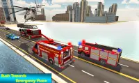 Heavy Ladder Fire Truck City Rescue 2019 Screen Shot 14