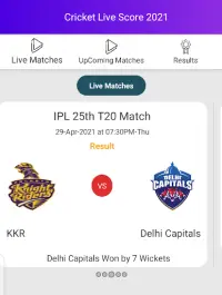 Cricket live score 2021 Screen Shot 0