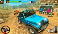 SUV Taxi Yellow Cab: Offroad NY Taxi Driving Game Screen Shot 0