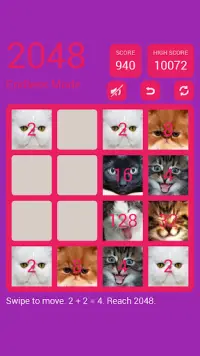 2048 Cute Cats Screen Shot 6