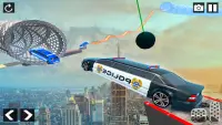 Police Limo Car Stunts - Mega Ramp Car Racing Game Screen Shot 1
