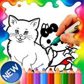 Cute Hello Cat Coloring Pages