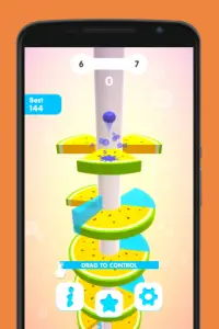 Fruit Helix Jump Game Offline Screen Shot 1