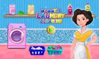 माँ कपड़े धोने की दुकान खेल: कपड़े धोने और सफाई Screen Shot 0