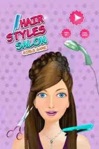 cheveux style salon- filles Jeux Screen Shot 0