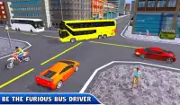 حافلة مدينة مجنون لعبة الحافلة محاكاة Screen Shot 0