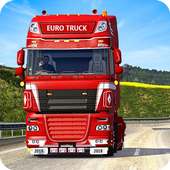 van de weg af euro vrachtauto lading bestuurder