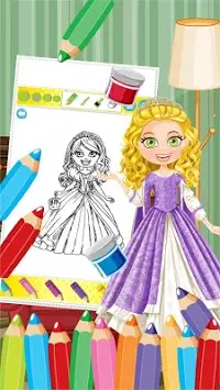 Princess Colorbook Coloring Screen Shot 1