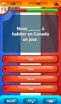 Francese Grammatica Test Quiz Screen Shot 6