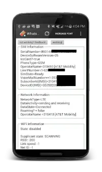 SIM Card Details Screen Shot 0