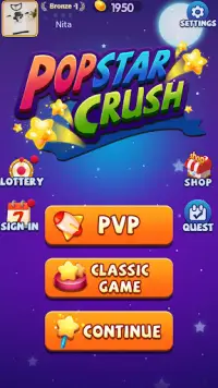 PopStar Crush-vs higher score Screen Shot 1