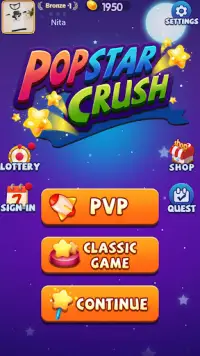 PopStar Crush-vs maior nota Screen Shot 1