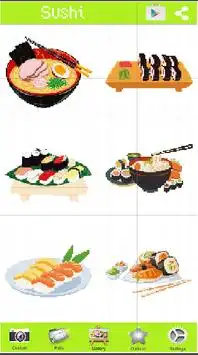 Color By Number: Sushi Pixel Art Screen Shot 2