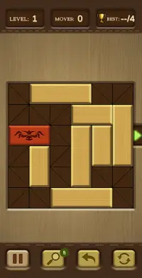 Unblock Puzzle - Slide Red Wood Free Games Screen Shot 1