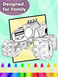 Coloring Pages Monsters Trucks Screen Shot 0