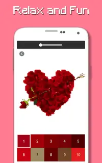 Rose Flowers Coloring Book, Color By Number Pixel Screen Shot 3