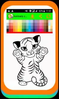 animais para colorir-gato para colorir Screen Shot 3