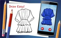 드레스를 그리는 방법 단계별 드로잉 앱 Screen Shot 3