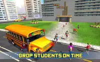 Bus Sekolah Menengah Mengemudi 2017: Game Bus yang Screen Shot 1