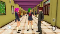 Game gadis sekolah anime Screen Shot 3