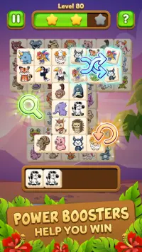 Tile Matching Animals -Match 3 Mahjong: ปริศนา เกม Screen Shot 1