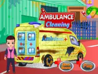 Ambulance wash cleaning games Screen Shot 0