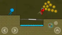 Red and Blue Stickman : Animation Parkour Screen Shot 5