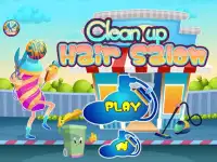 Hair salon cleaning games Screen Shot 0