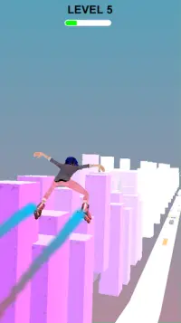 Lady Sky Run Surfer - 3D Running Game Screen Shot 1