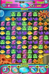 Ocean Fish Blast- Aquarium treasure match 3 Screen Shot 3