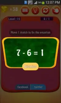 Math Puzzle with Matches Screen Shot 6