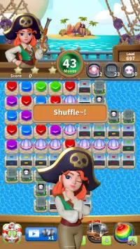Pirate Jewel Quest - Match 3 Puzzle Screen Shot 1