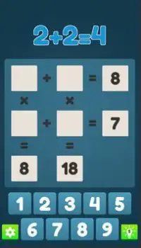2 2=4. Free math puzzle game Screen Shot 0
