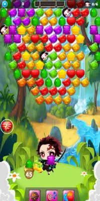 Nezuko Tanjiro Candy Bubble Shooter Rescue Screen Shot 1