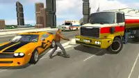 Modern City Gas Station 3D Pickup Truck Refueling Screen Shot 5