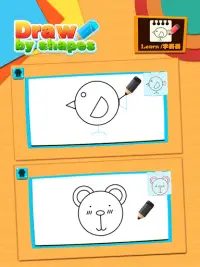 Tekenen door vormen - tekening spel voor kinderen Screen Shot 11